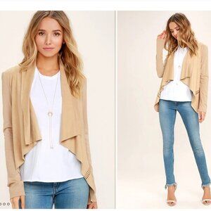 Black Swan Durnay Beige Suede Jacket in Beige - Size S